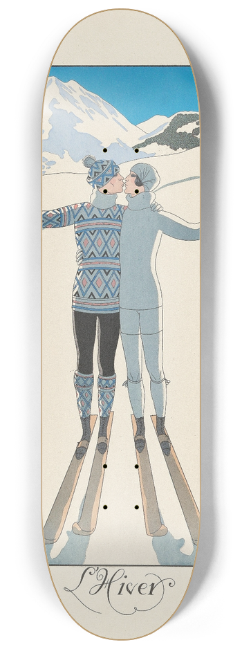 George Barbier - LHiver (Winter) 8.25 inch art skate deck