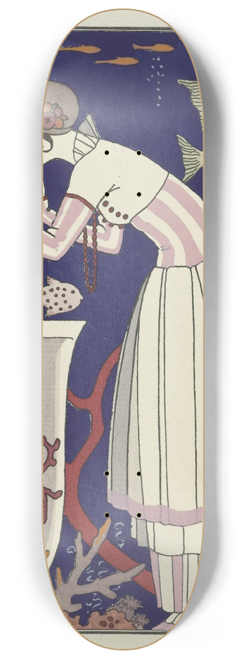 George Barbier - Ltourdissant petit poisson ; Robe dt 8.25 inch art skate deck