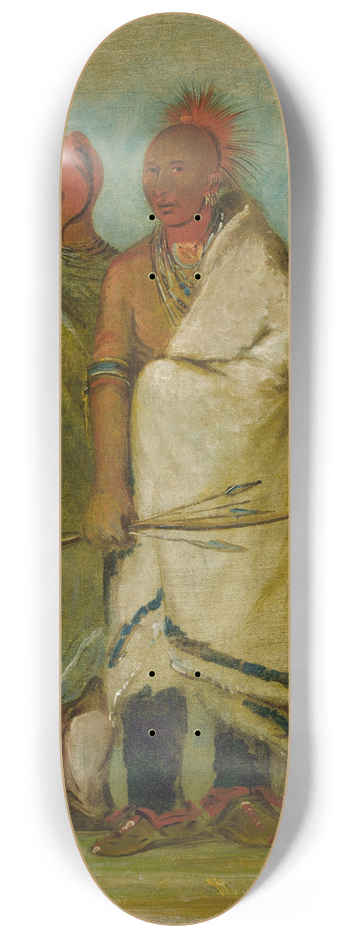 George Catlin - Three Fox Indians 8.25 inch art skate deck