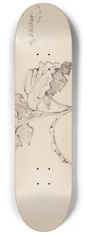 George Chinnery - Goats Beneath a Banana Tree 8.25 inch art skate deck