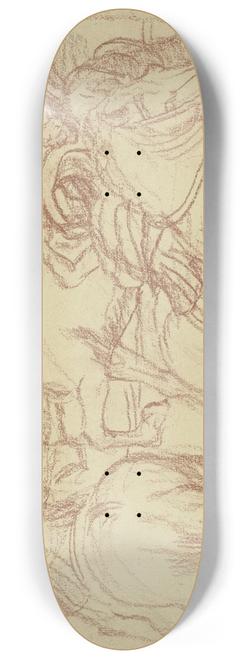 Fritz Boehle - Horses bustling 8.25 inch art skate deck