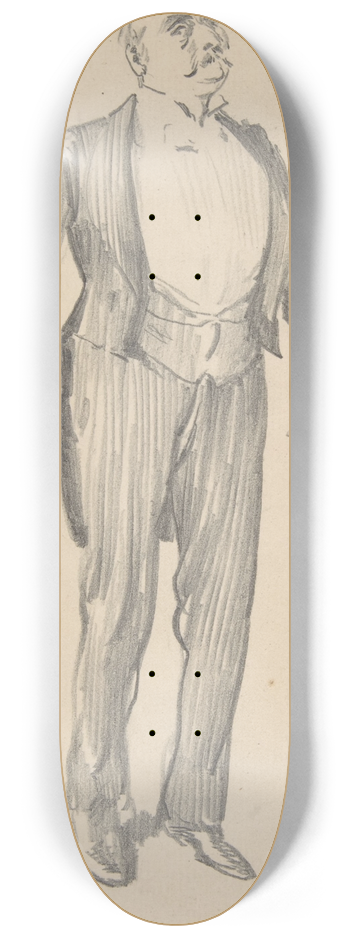 George Du Maurier - Conductor 8.25 inch art skate deck