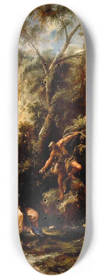 Alessandro Magnasco - Landscape with the Temptation of Christ 8.25 inch art skate deck