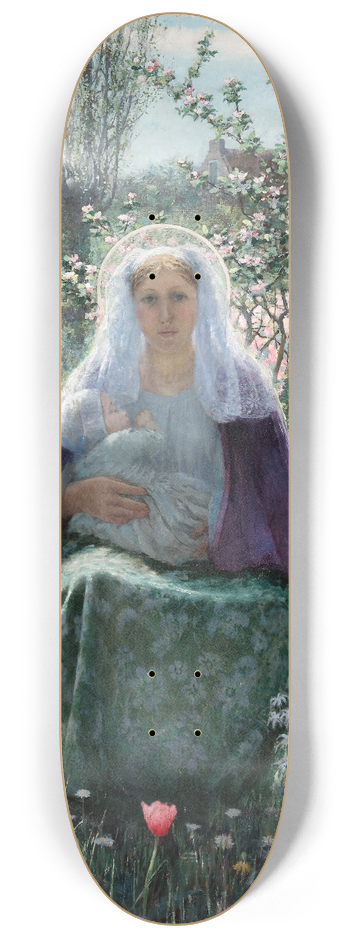 George Hitchcock - The Blessed Mother 8.25 inch art skate deck