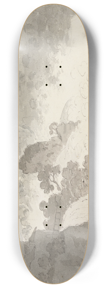 George Howland Beaumont - Falls at Schaffhausen 8.25 inch art skate deck