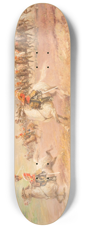 Fritz Grotemeyer - Attack of the Prussian Leib-Garde-Husaren regiment 8.25 inch art skate deck