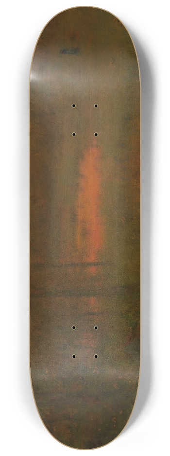 George Inness - Landscape, Sunset 8.25 inch art skate deck