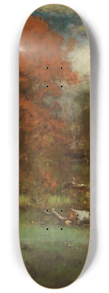 George Inness - The Mill Pond 8.25 inch art skate deck