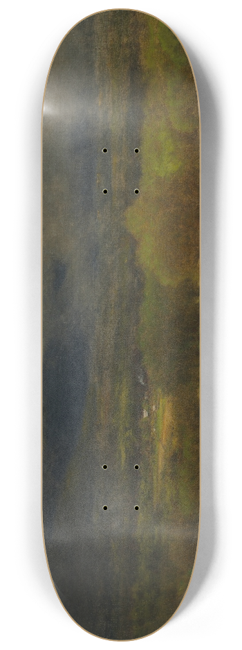 George Inness - The Wheat Field 8.25 inch art skate deck