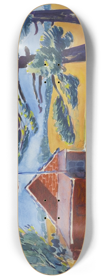 George Luks - Old Schoolhouse, Ryders 8.25 inch art skate deck