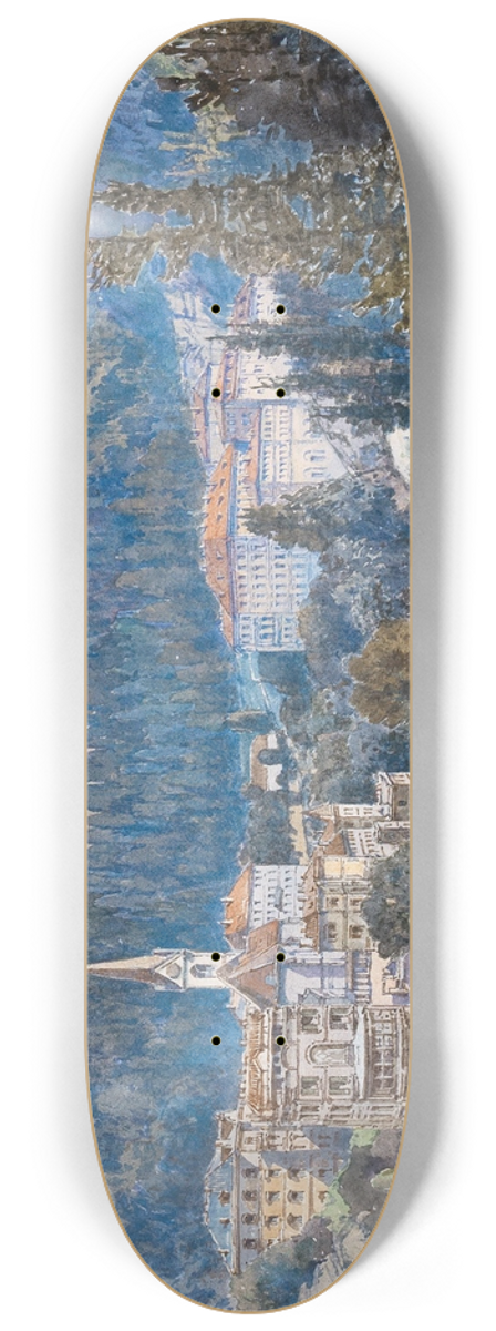 Fritz Lach - A view of Bad Gastein and the waterfall 8.25 inch art skate deck