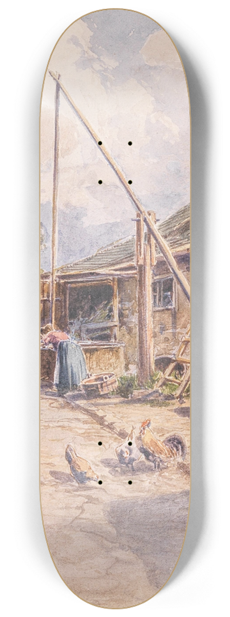 Fritz Lach - Hof in Wien Erdberg 8.25 inch art skate deck