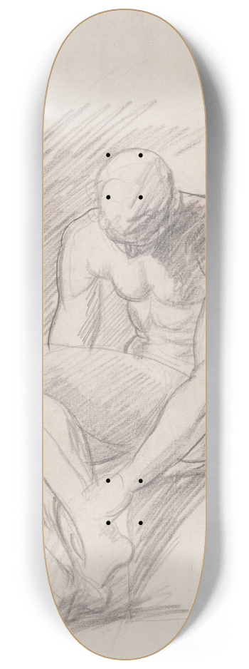 George Romney - Achilles Wounded 8.25 inch art skate deck