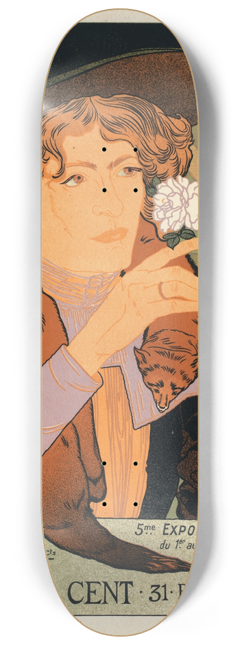 Georges de Feure - 5e Exposition Dart 8.25 inch art skate deck