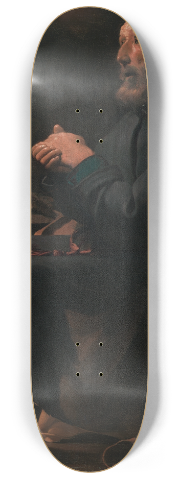 Georges de La Tour - Saint Peter Repentant 8.25 inch art skate deck