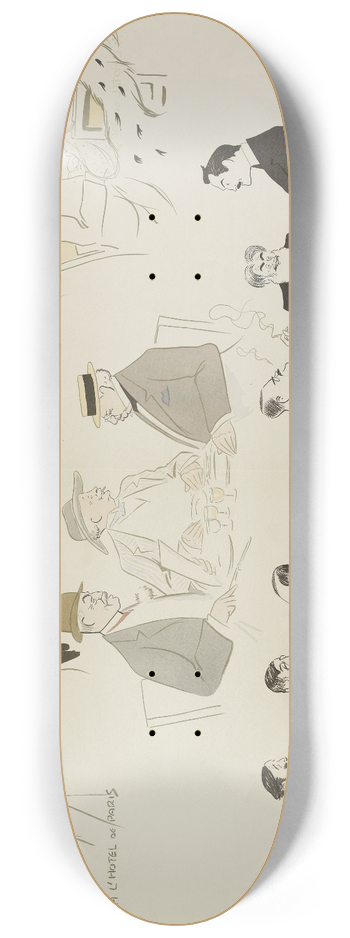 Georges Goursat (Sem) - A lHotel de Paris 8.25 inch art skate deck