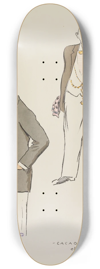 Georges Goursat (Sem) - Cacao et Macoco 8.25 inch art skate deck