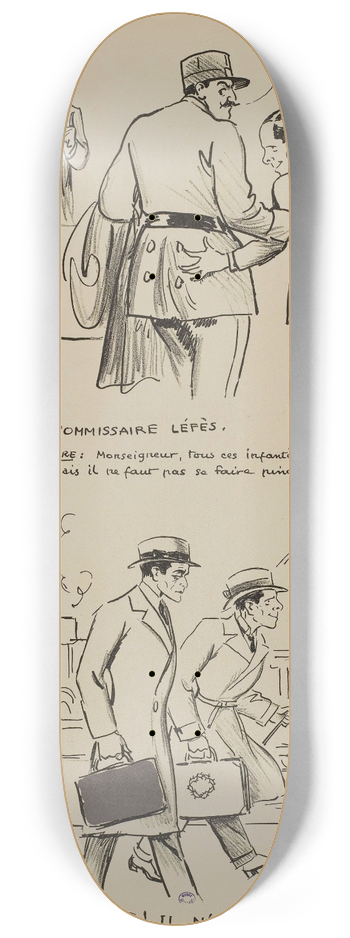 Georges Goursat (Sem) - Chez le commissaire Lfs 8.25 inch art skate deck