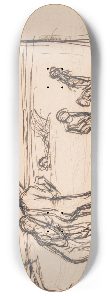 Fritz Syberg - Badende brn p stranden 8.25 inch art skate deck