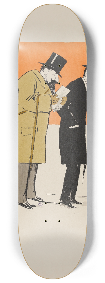 Georges Goursat (Sem) - Gaston Dreyfus et Baron David Leonino 8.25 inch art skate deck