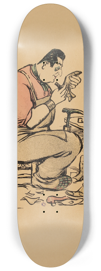 Georges Goursat (Sem) - Le cordonnier 8.25 inch art skate deck
