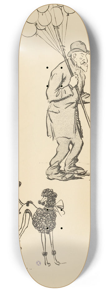 Georges Goursat (Sem) - Le dernier Dandy 8.25 inch art skate deck