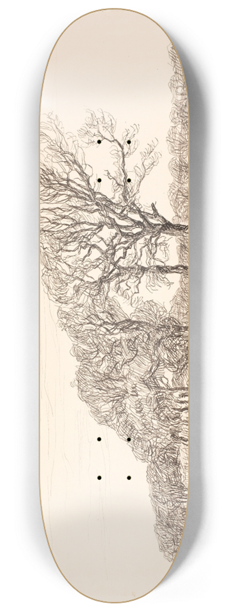 Fritz Syberg - Landskab med egetrer. Fns 8.25 inch art skate deck