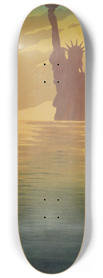 Georges Goursat (Sem) - Pour la libert du monde 8.25 inch art skate deck