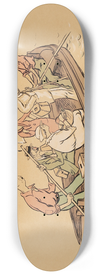 Georges Goursat (Sem) - Secours aux marins 8.25 inch art skate deck