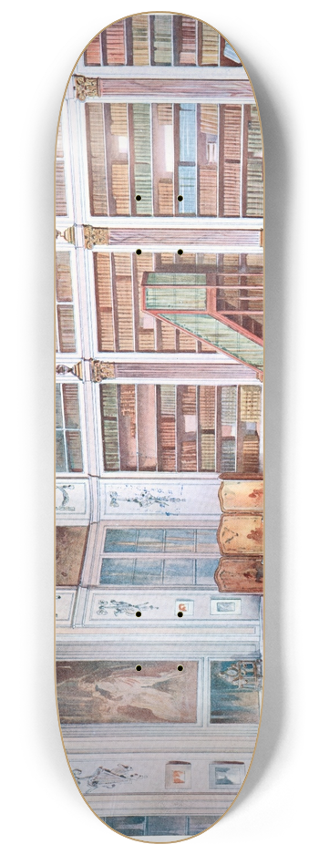 Georges Rmon - Bibliothque Louis XVI ( daprs un chteau des environs dAlenon). 8.25 inch art skate deck