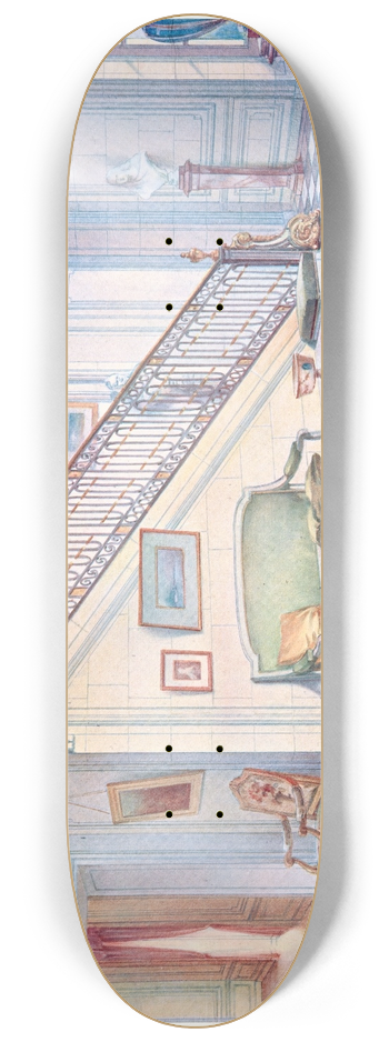Georges Rmon - Dpart descalier et partie de vestibule. Dtail. 8.25 inch art skate deck