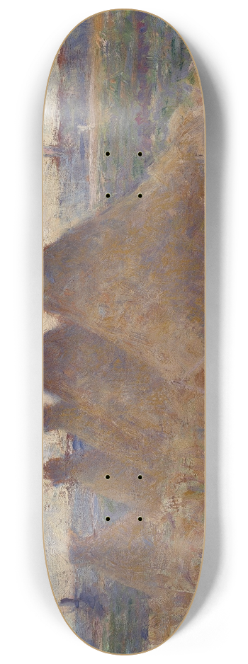 Georges Seurat - Haystacks 8.25 inch art skate deck