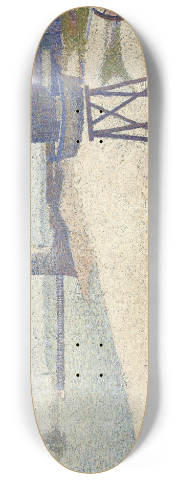 Georges Seurat - The Lighthouse at Honfleur 8.25 inch art skate deck