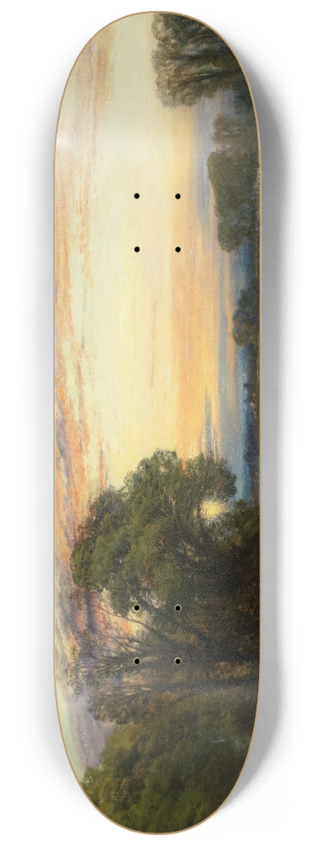 George Vicat Cole - Pastoral Landscape 8.25 inch art skate deck