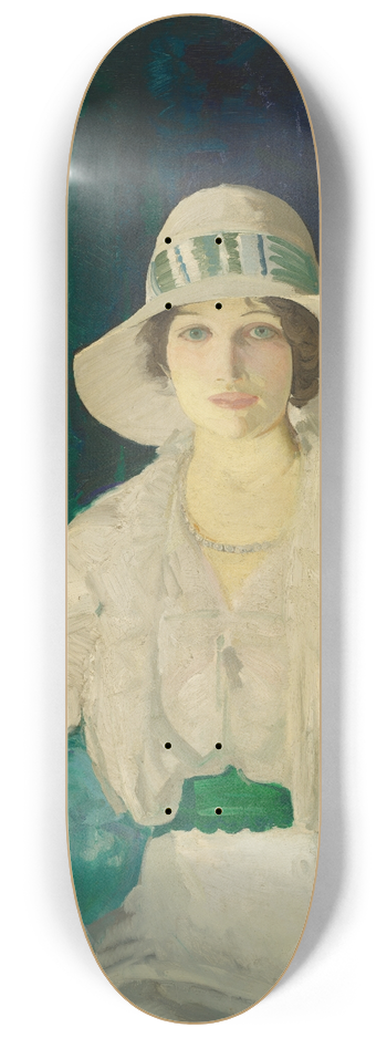 George Wesley Bellows - Florence Sittenham Davey (Mrs. Randall Davey) 8.25 inch art skate deck