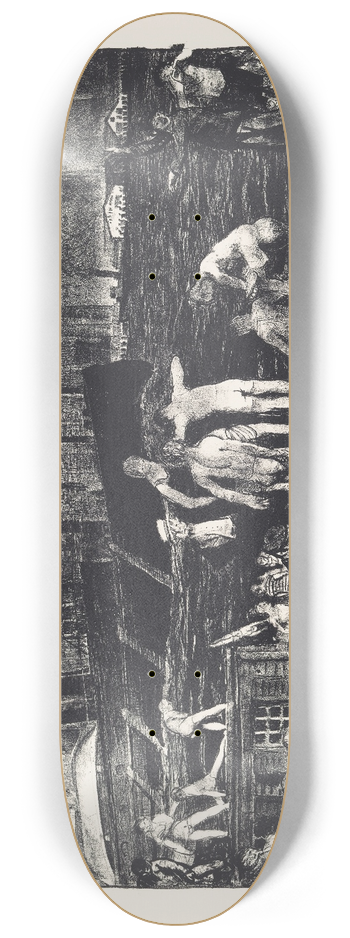 George Wesley Bellows - Splinter Beach 8.25 inch art skate deck