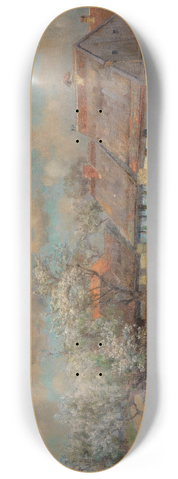 Georg Flad - Ein Maitag (Dorfansicht mit Gemsegrten) 8.25 inch art skate deck