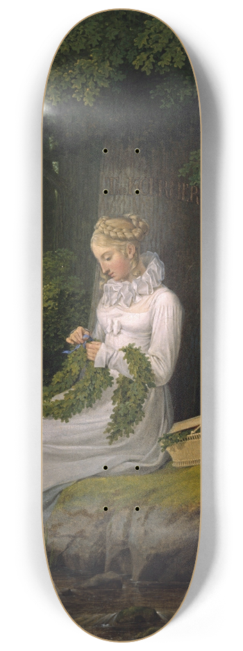 Georg Friedrich Kersting - The wreath maker 8.25 inch art skate deck