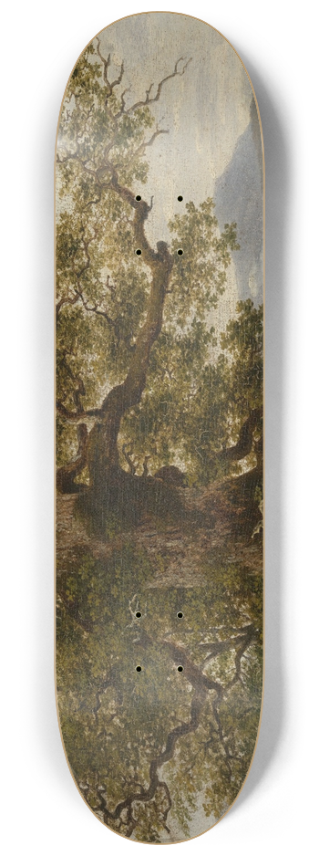 Georg Wilhelm Issel - Eichbaum in Landschaft 8.25 inch art skate deck