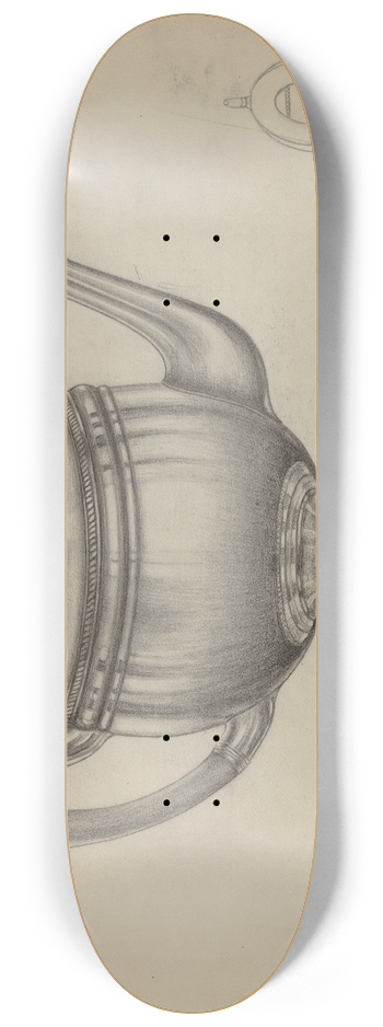 Gerald Bernhardt - Silver Teapot 8.25 inch art skate deck