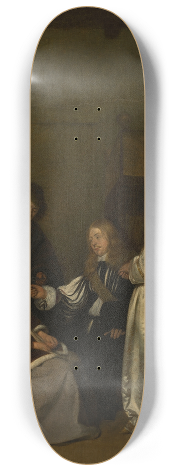 Gerard ter Borch - Conversation galante 8.25 inch art skate deck