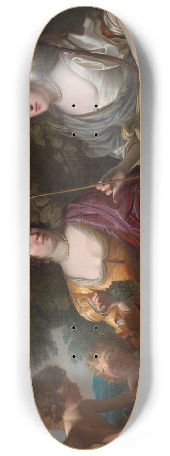 Gerard van Honthorst - Double Portrait of Amalia van Solms and Charlotte de La Trmolle 8.25 inch art skate deck