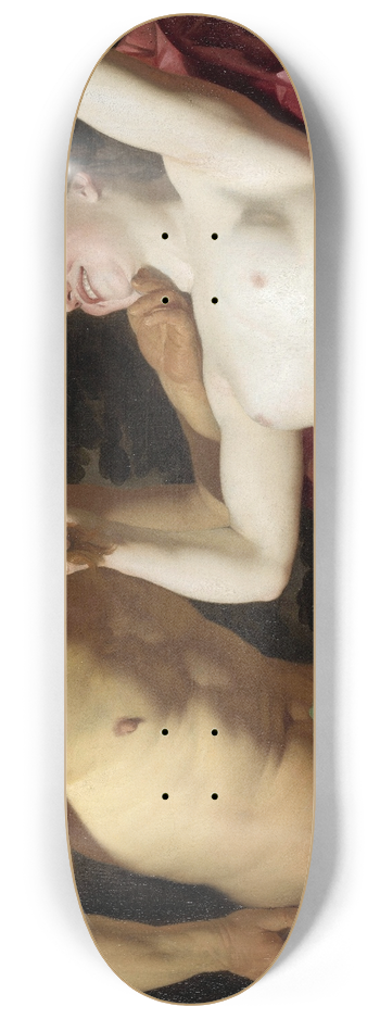Gerard van Honthorst - Satyr and Nymph 8.25 inch art skate deck