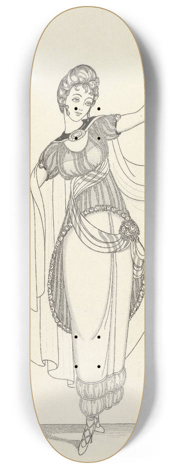 Gerda Wegener - Journal des Dames et des Modes, Costumes Parisiens, 1914, No. 165 8.25 inch art skate deck