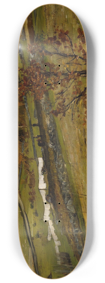 Gerhard Munthe - Autumn Landscape, ylo 8.25 inch art skate deck