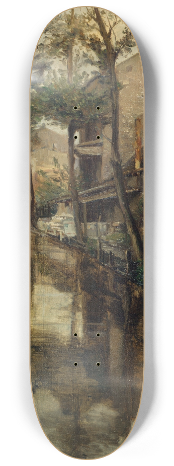 Germain Eugne Bonneton - La Bivre, rue Vulpian 8.25 inch art skate deck