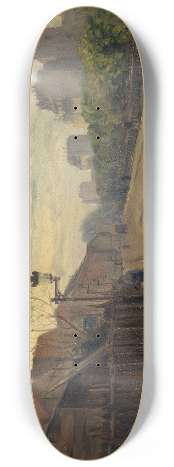 Germain Eugne Bonneton - La rue Auguste-Cain 8.25 inch art skate deck