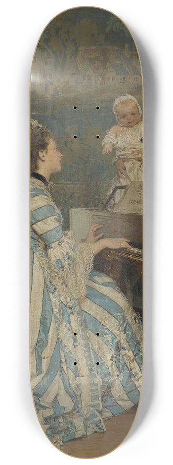 Gerolamo Induno - Babys Delight 8.25 inch art skate deck