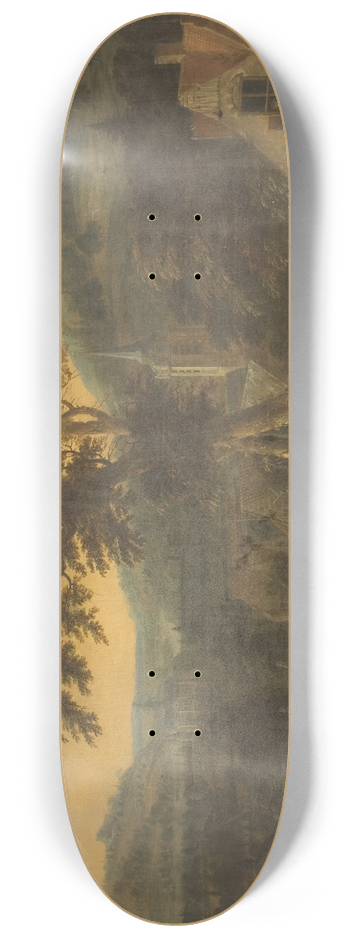 Gerrit Battem - A Village Celebration 8.25 inch art skate deck