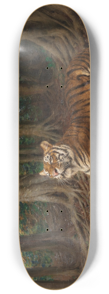 Geza Vastagh - Reclining tiger 8.25 inch art skate deck